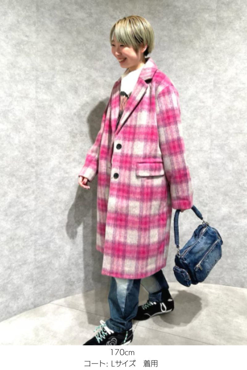 5サイズ展開/羊毛MIX】チェックチェスターコート | デシグアル