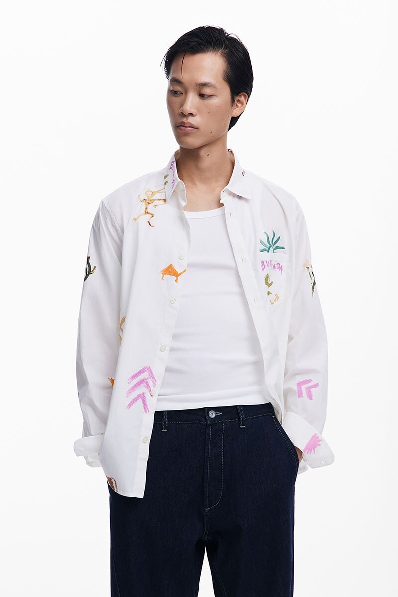 イラスト&メッセージ シャツ | デシグアル(Desigual) | マルイウェブ