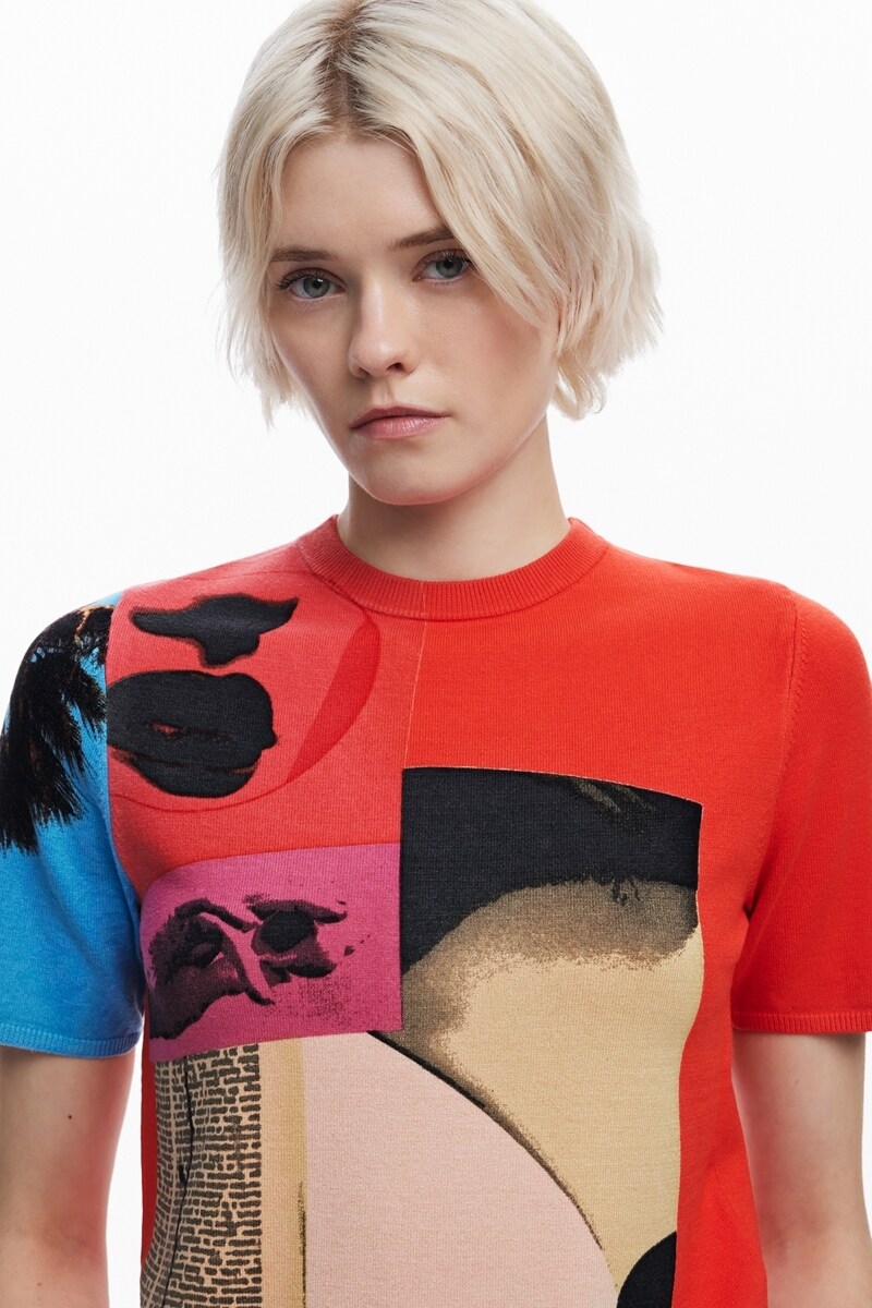 ポストカード柄のTシャツ | デシグアル(Desigual) | マルイウェブチャネル