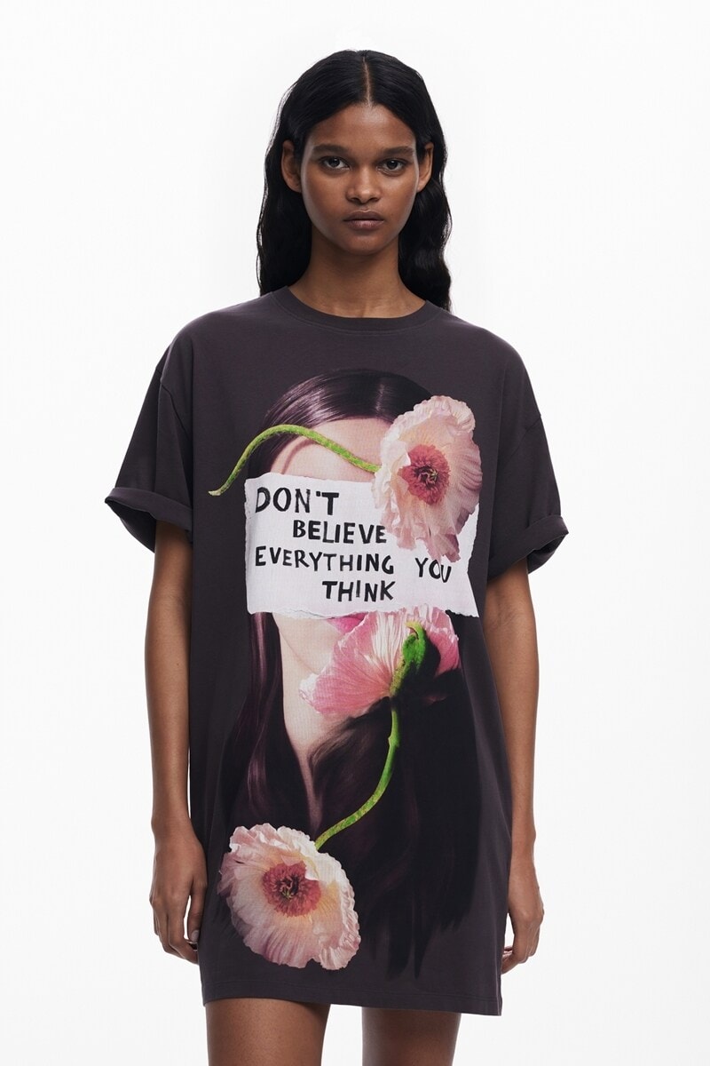 5サイズ展開/XS/XL/大きいサイズ】Tシャツスタイルのドレス