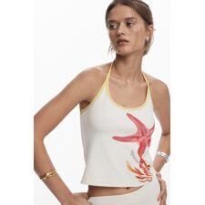 【3サイズ展開/S/M/L】スター ホルダーネック トップス