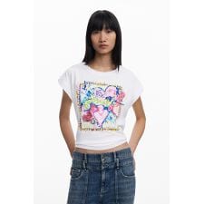 【5サイズ展開/XS/XL/大きいサイズ】アートスクエアTシャツ