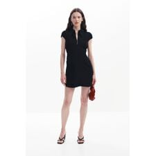 【5サイズ展開/XS/XL/大きいサイズ】ジッパー付きショートドレス