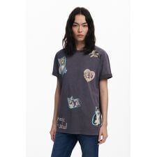 【5サイズ展開/XS/XL】猫柄コットンTシャツ