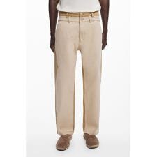 【6サイズ展開/28/38】ダブルウエストデニムパンツ