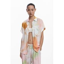 【5サイズ展開/XS/XL】タイダイ柄の半袖シャツ