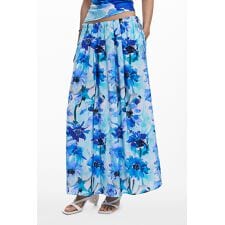 【5サイズ展開/XS/XL】フレアミディスカート花柄