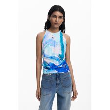 【5サイズ展開/XS/XL】フラワーホルダーネックタンクトップ