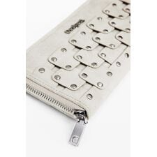 スタッズ付きフェイクレザー長財布