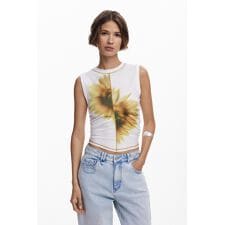 【5サイズ展開/XS/XL】ひまわりのノースリーブ