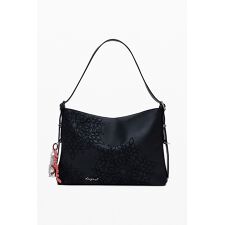 デシグアル(Desigual)の【A4収納可】フラワー刺繍入りショルダーバッグ