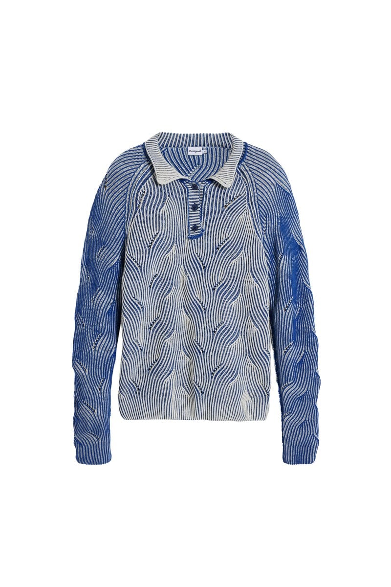 4サイズ展開/S/XL】杢調のポロセーター | デシグアル(Desigual