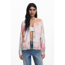 デシグアル(Desigual)の【5サイズ展開/XS/XL】タイダイ柄の花柄カーディガン