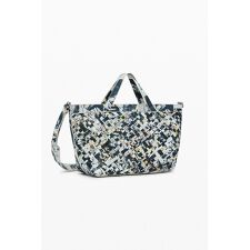 【大容量】ショルダーストラップ付き 編み込みミディアムショッパーバッグ