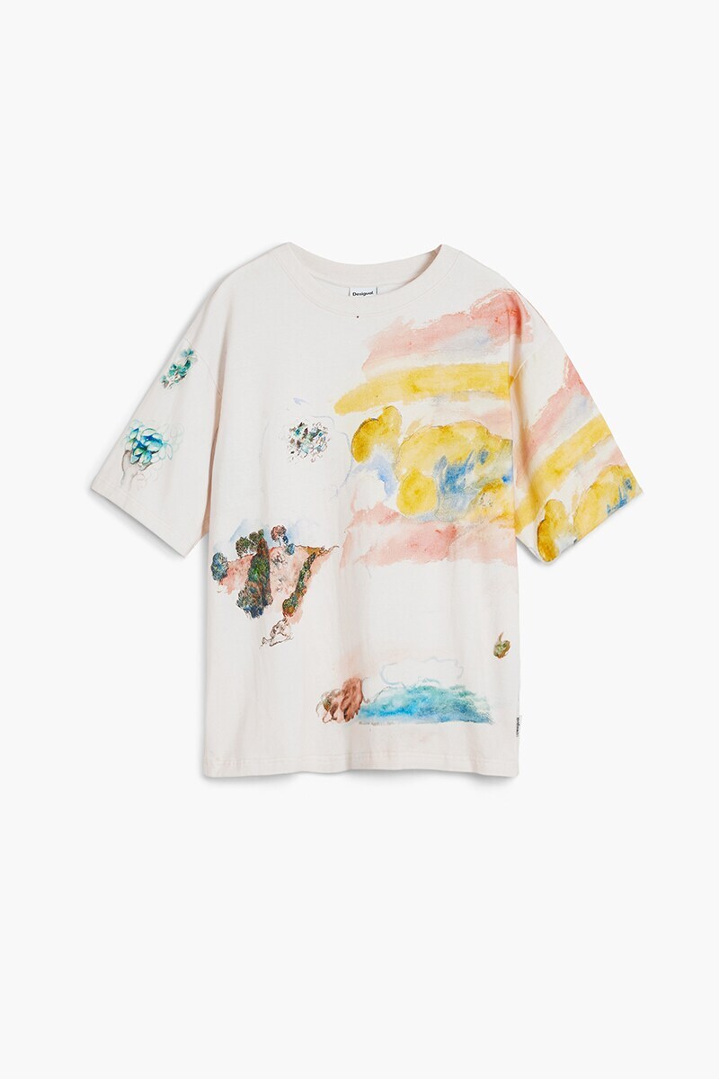 4サイズ展開/S/XL】水彩画の半袖Tシャツ | デシグアル(Desigual