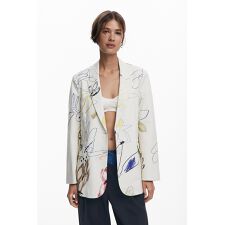【5サイズ展開/XS/XL】フラワーアーティープリントジャケット