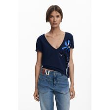 【5サイズ展開/XS/XL】花瓶VネックTシャツ