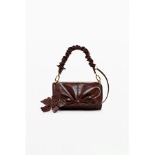 デシグアル(Desigual)のフラワーモチーフ付きギャザーハンドルバッグ