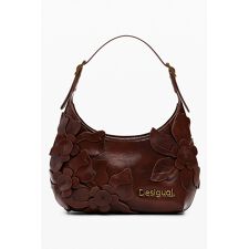 デシグアル(Desigual)の【2WAY】ショルダーストラップ付フラワーアップリケバッグ
