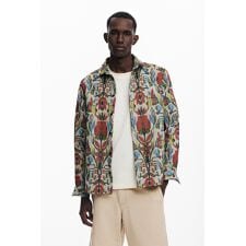 【4サイズ展開/S/XL】エスニック柄の長袖シャツ