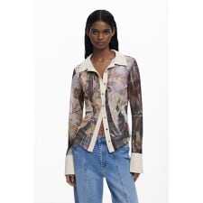 デシグアル(Desigual)の【5サイズ展開】シフォン シアーシャツ