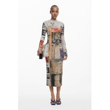 【5サイズ展開/XS/XL】コラージュフィットドレス