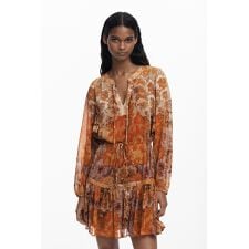 【5サイズ展開/XS/XL】ボーホーペイズリードレス