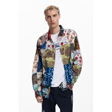 デシグアル(Desigual)の【4サイズ展開/S/XL】テキスタイルパッチワークシャツ