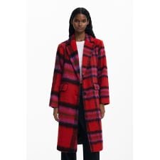 羊毛混/5サイズ展開/XS/XL】タータンチェック柄チェスターコート 