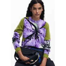 【5サイズ展開/XS/XL】オーキッド柄セーター by クリスチャン・ラクロワ