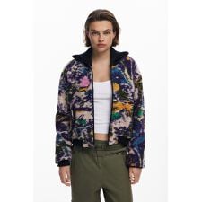 デシグアル(Desigual)の【5サイズ展開/XS/XL】マルチカラー杢調ボンバージャケット