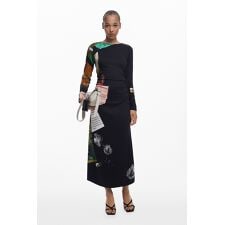 デシグアル(Desigual)の【5サイズ展開/XS/XL】コラージュアシンメトリードレス