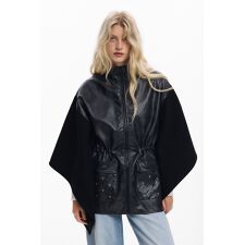 デシグアル(Desigual)のフェイクレザー・ポンチョ