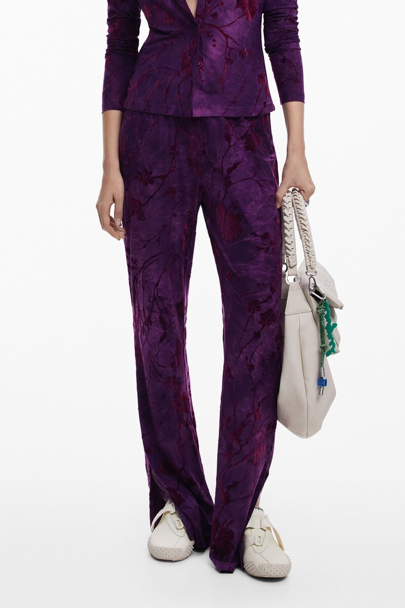 5サイズ展開/XS/XL】ペイズリー柄コーデュロイパンツ | デシグアル