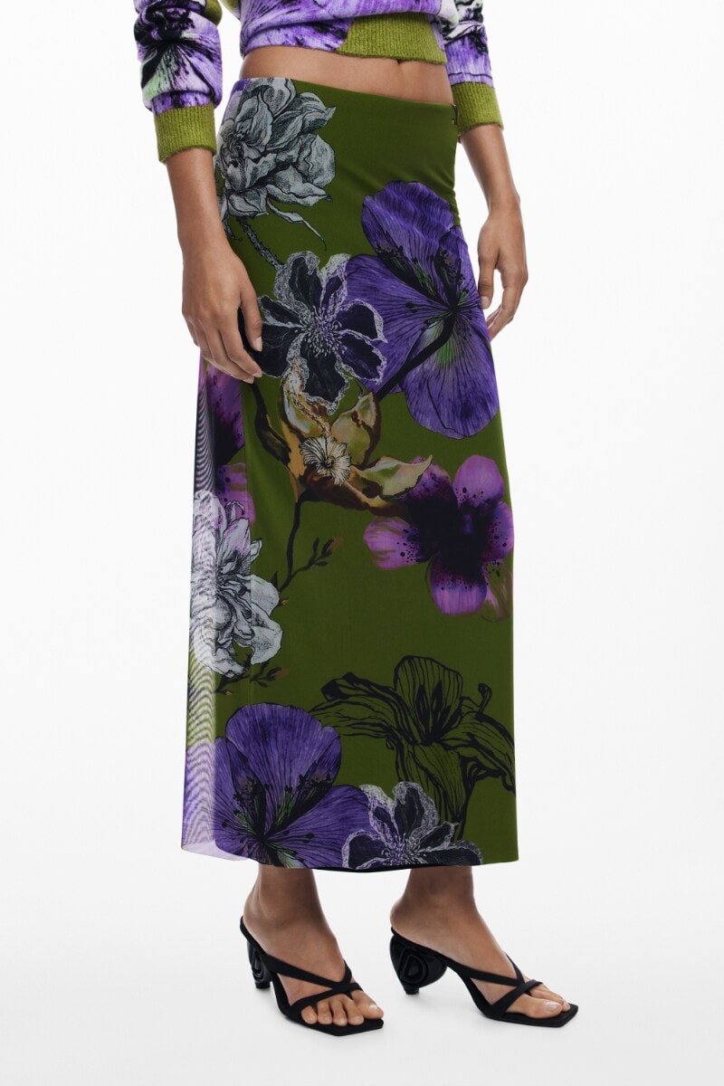 デシグアル（Desigual）/【5サイズ展開】オーキッドミディタイトスカート by クリスチャン・ラクロワ 5サイズ展開】オーキッドミディタイトスカート by クリスチャン