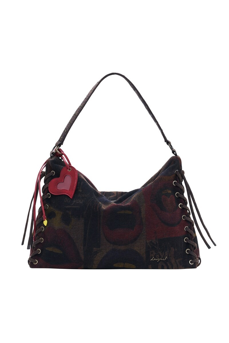 【NEW】デシグアル（Desigual）/大きなグラフィティ リップ柄 ショルダーバッグ 2026SS 新作 大きなグラフィティ リップ柄 ショルダーバッグ 2026SS 新作