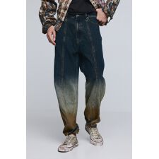 【6サイズ展開】カフ付きデニムパンツ ウォッシュ加工 2026SS新作