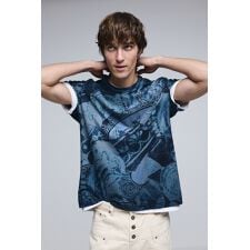 【5サイズ展開】モザイク柄半袖Tシャツ 2026SS 新作