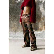 【6サイズ展開】リップ柄プリントデニムパンツ 2026SS 新作