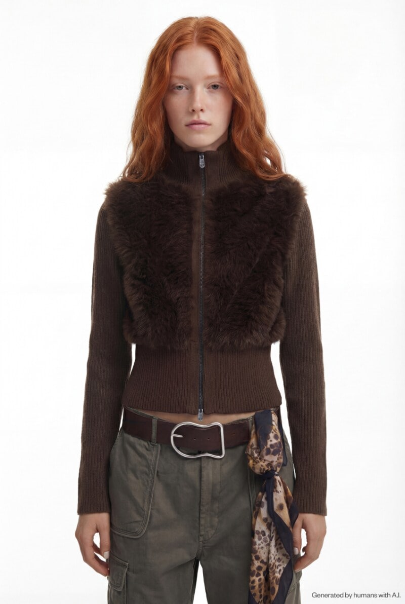 【NEW】デシグアル（Desigual）/【3サイズ展開】ファーニットジップ付きセーター 2026SS 新作 3サイズ展開】ファーニットジップ付きセーター 2026SS 新作