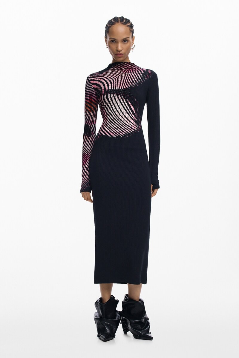 5サイズ展開】ウェーブニットロングドレス 2026SS 新作 | デシグアル