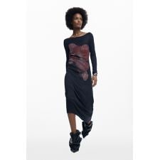 【5サイズ展開】ピクセルフラワープリントのミディドレス 2026SS 新作