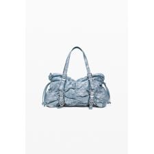 デニムのギャザー入りミディアムバッグ 2026SS 新作