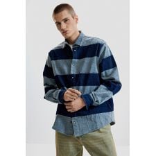 【4サイズ展開】ボーダー柄デニムシャツ 2026SS 新作