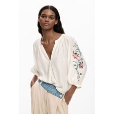 【5サイズ展開】刺繍入りボタン付きブラウス 2026SS 新作