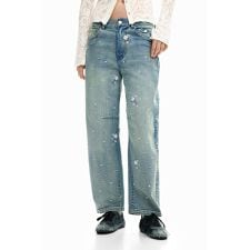 【6サイズ展開】ミニフラワー刺繍デニムパンツ 2026SS