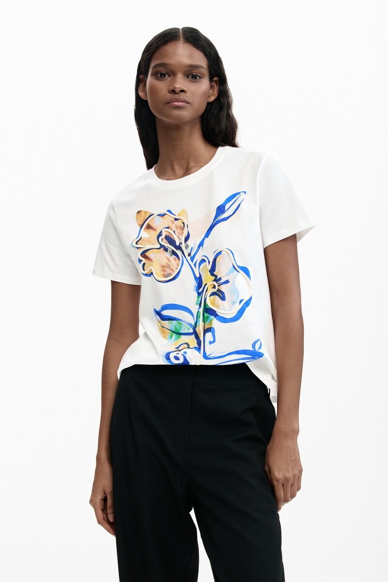 5サイズ展開】花柄の庭のTシャツ 2026SS | デシグアル(Desigual