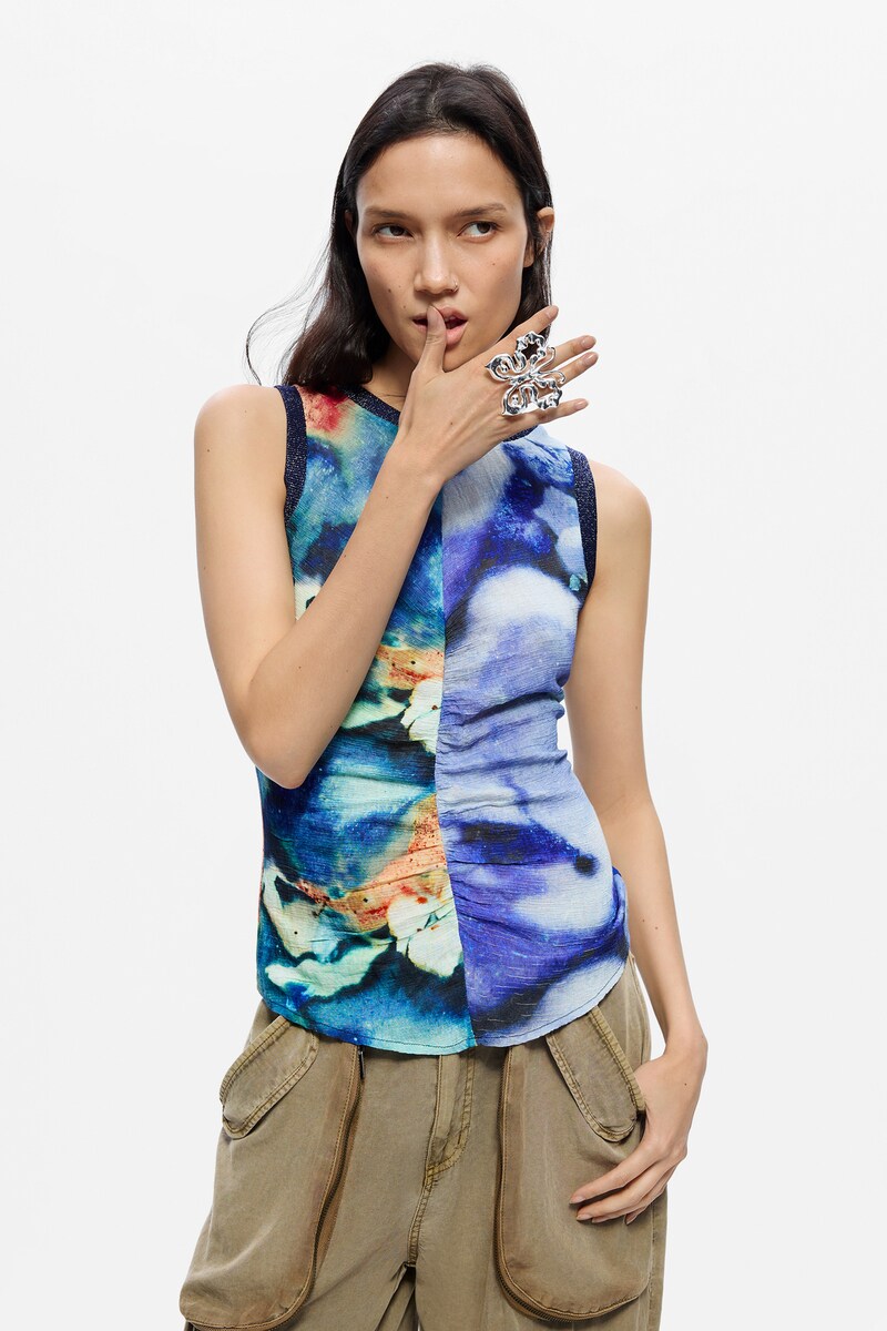 desigual ☆新品タグ付き☆タンクトップ 刺繍入りタンクトップ ホワイト メンズ I Desigual.com