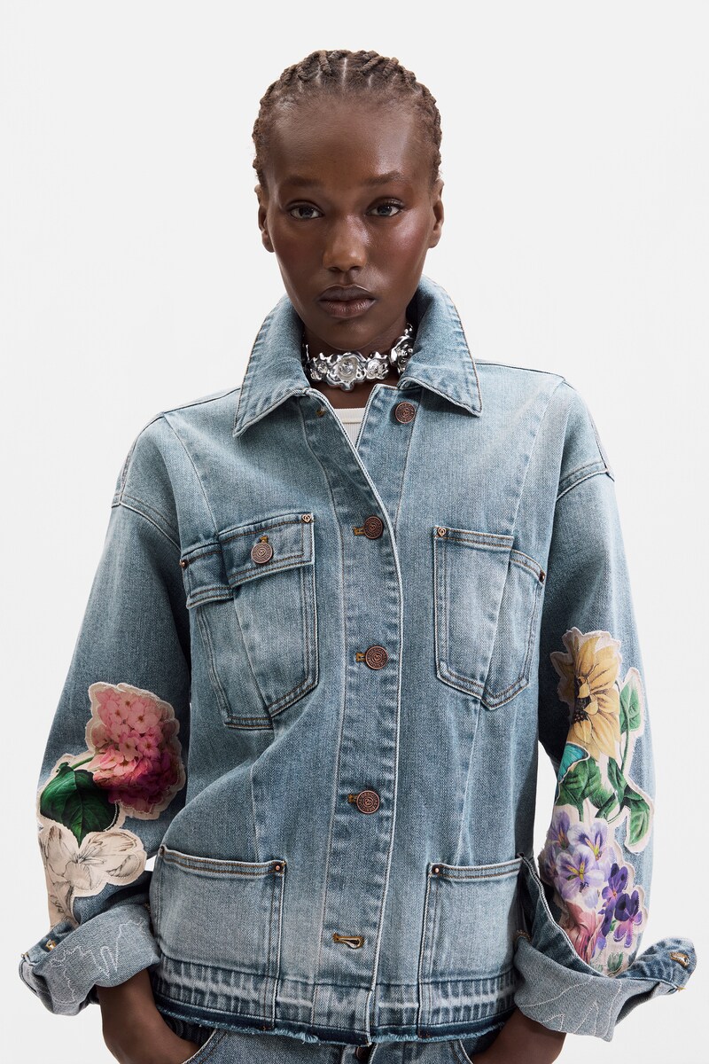 5サイズ展開】フラワーパッチワークデニムジャケット 2026aw 新作