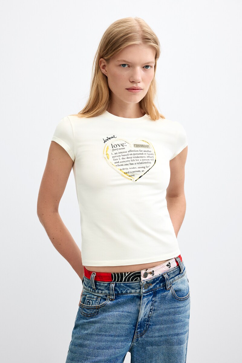 5サイズ展開】ハートメッセージプリントTシャツ 2026aw 新作